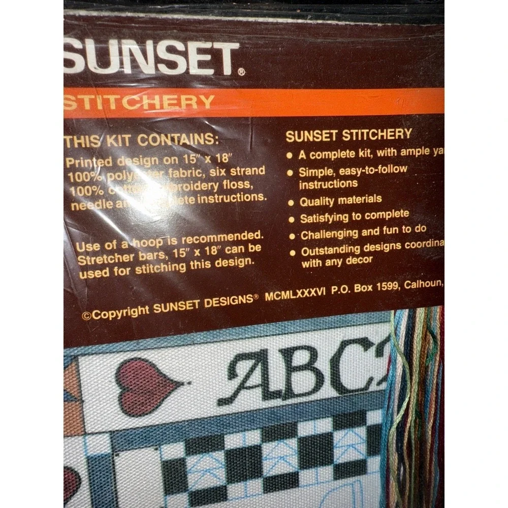 Sunset Stitchery Counted Cross Stitch Kit‎ Heartfelt Friends 15x18 Design